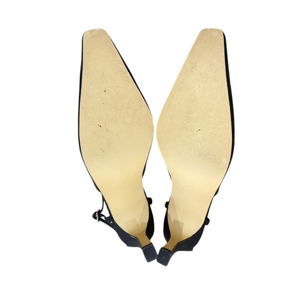 Caparros Paulette black leather sole ankle strap shoes 2.5 inch heel size 10 - Picture 9 of 13